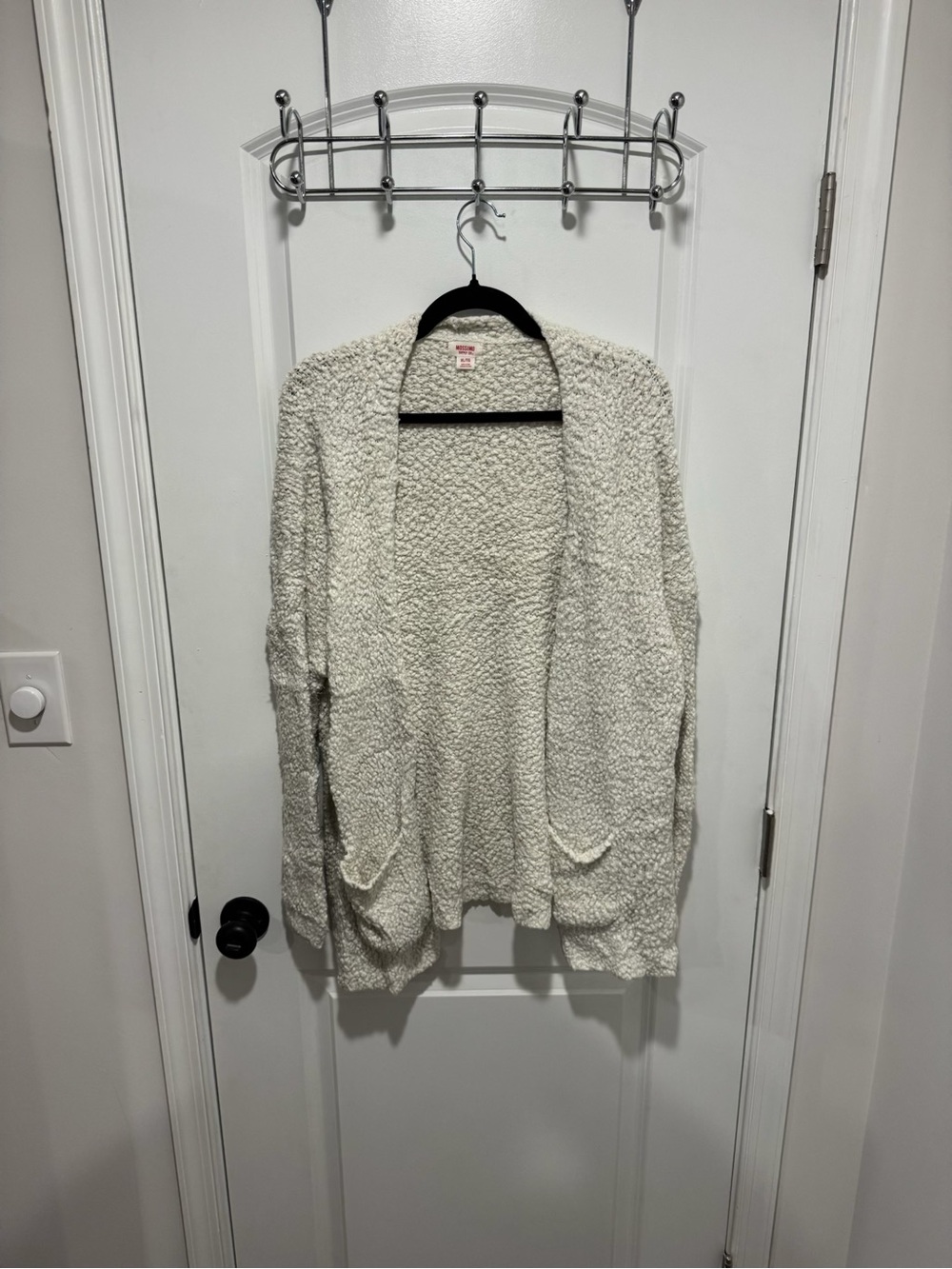 Mossimo Supply Co. Ivory Bouclé Open-Front Cardigan